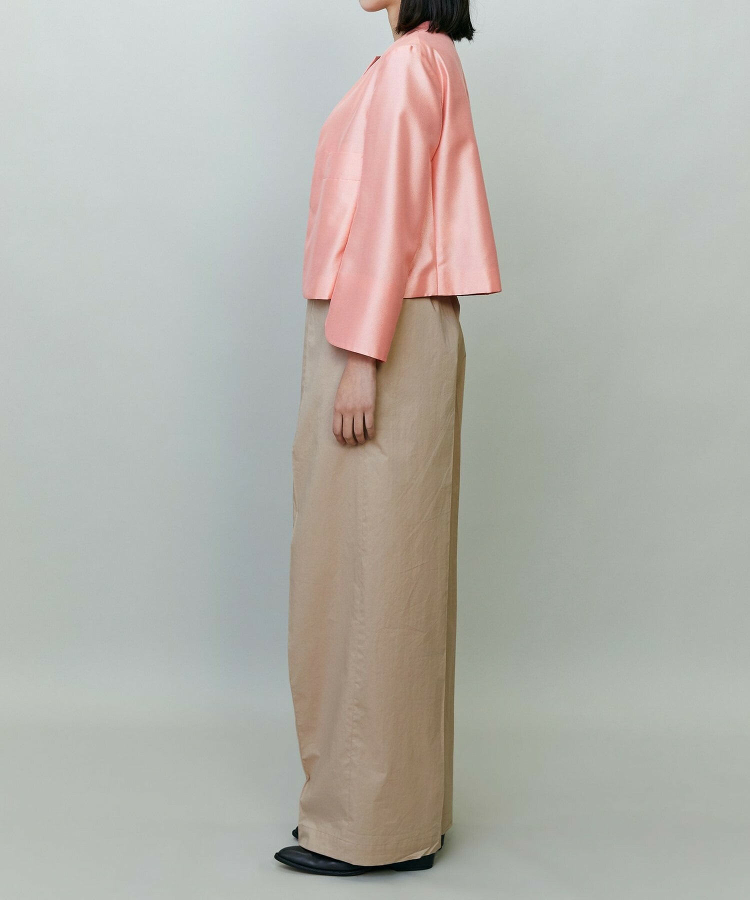 【endalence】シルクギシャショートジャケット 詳細画像 ネイビー 6