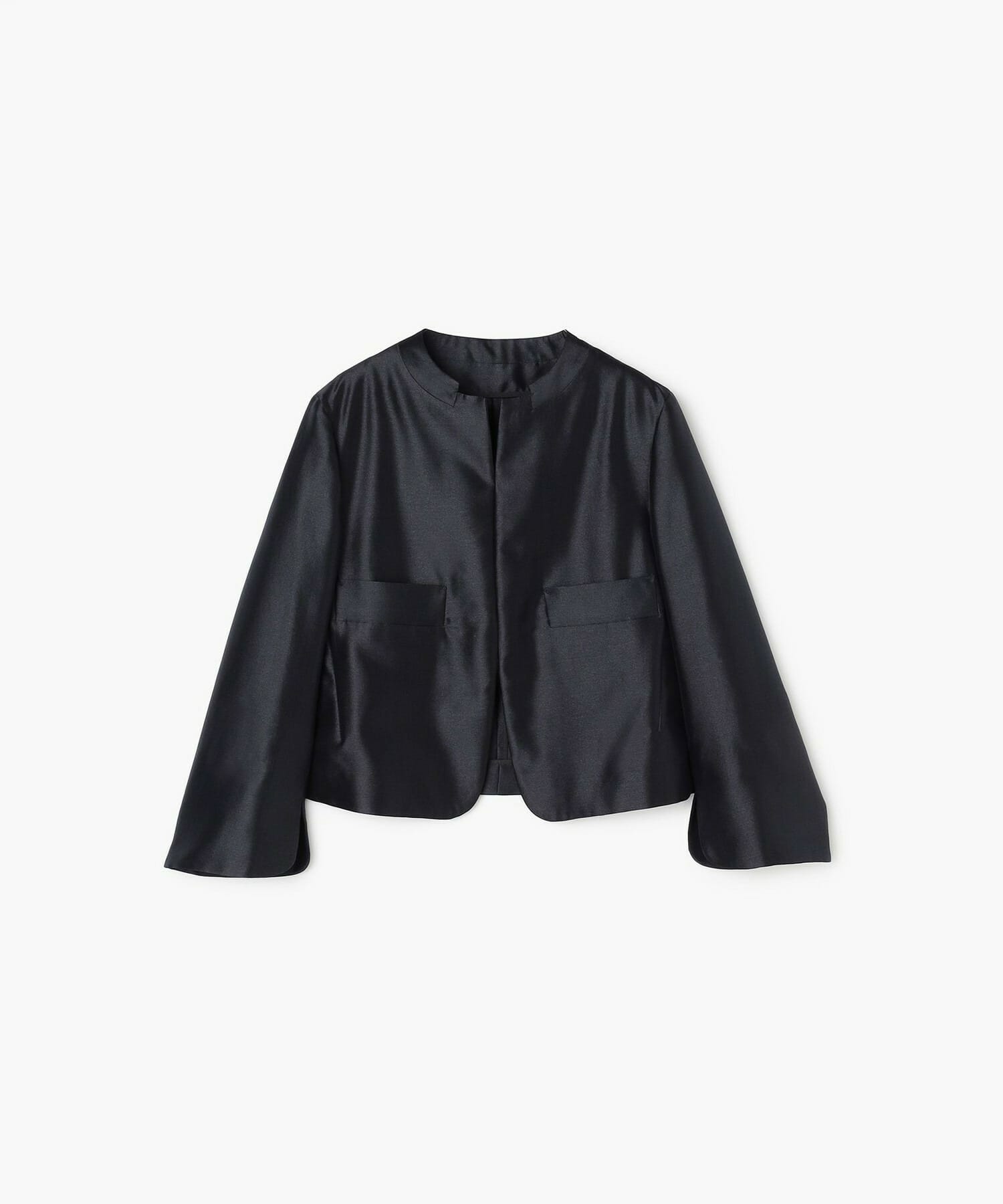 【endalence】シルクギシャショートジャケット 詳細画像 ネイビー 1