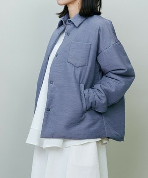 【endalence】ナイロンテンセル中綿ジャケット 詳細画像 グレイッシュブルー 1