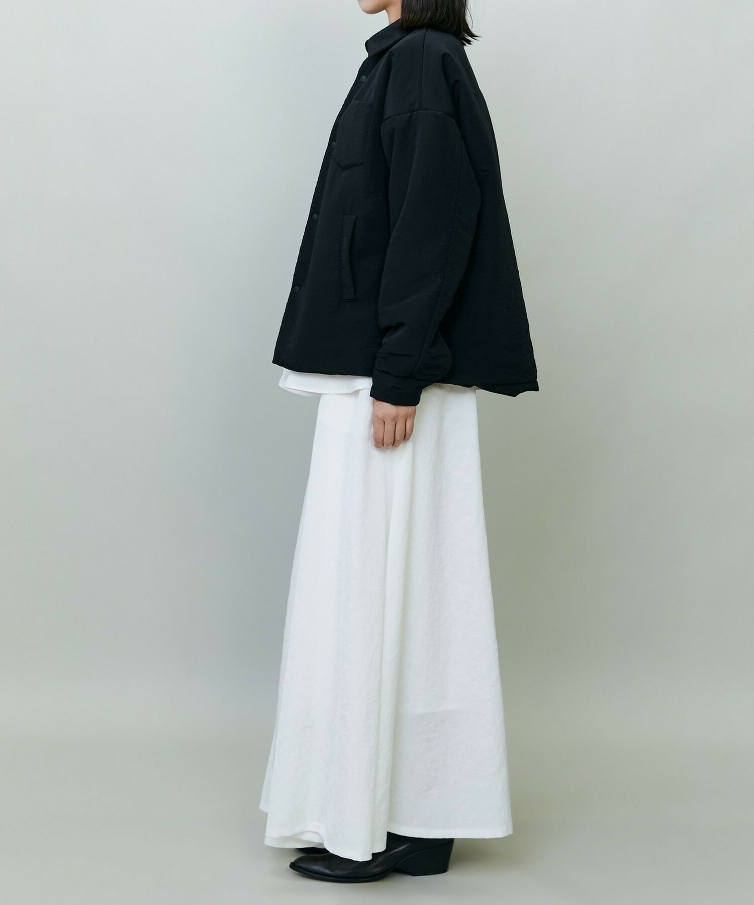 【endalence】ナイロンテンセル中綿ジャケット 詳細画像 ブラック 12