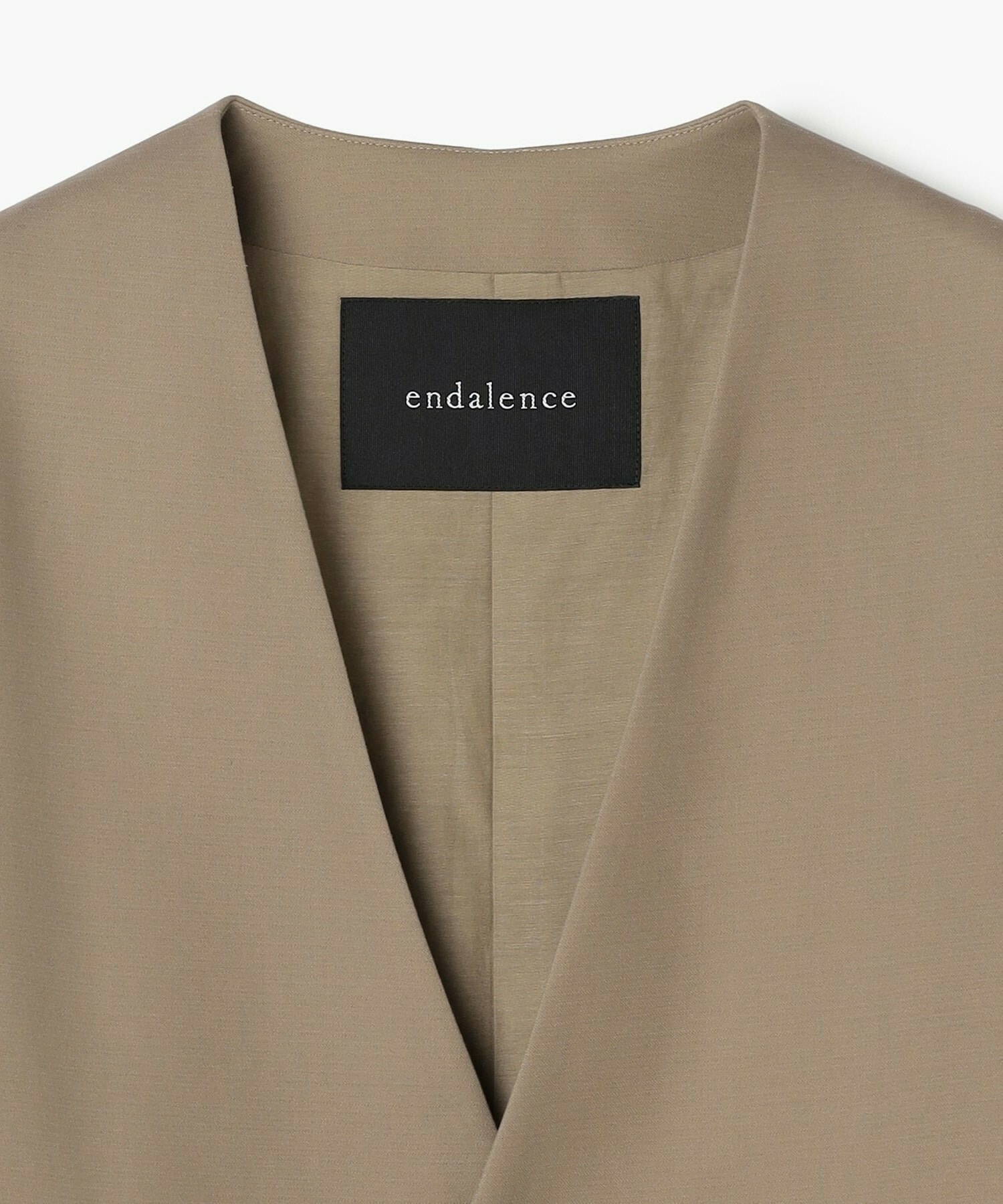 【endalence】コットン二重織りノーカラージャケット 詳細画像 ネイビー 12