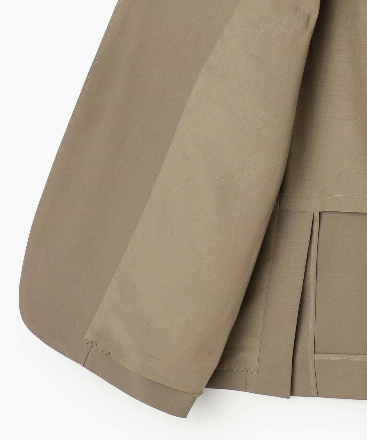 【endalence】コットン二重織りノーカラージャケット 詳細画像 ネイビー 15