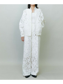 【endalence】シルクカットジャガードブルゾン 詳細画像 ホワイト 1