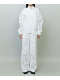 【endalence】シルクカットジャガードブルゾン 詳細画像 ホワイト 2