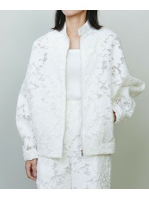 【endalence】シルクカットジャガードブルゾン 詳細画像 ブラック 5