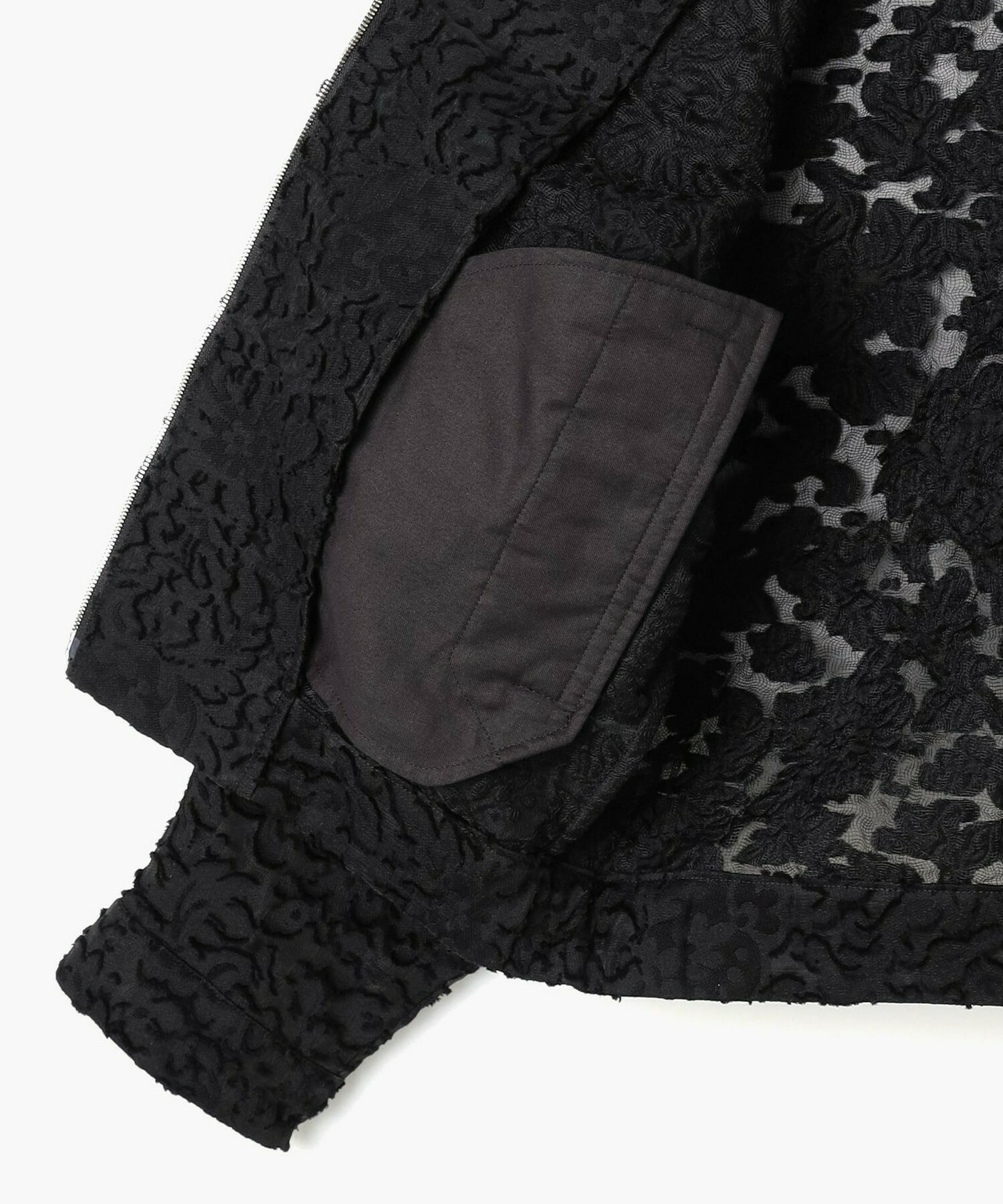 【endalence】シルクカットジャガードブルゾン 詳細画像 ブラック 12