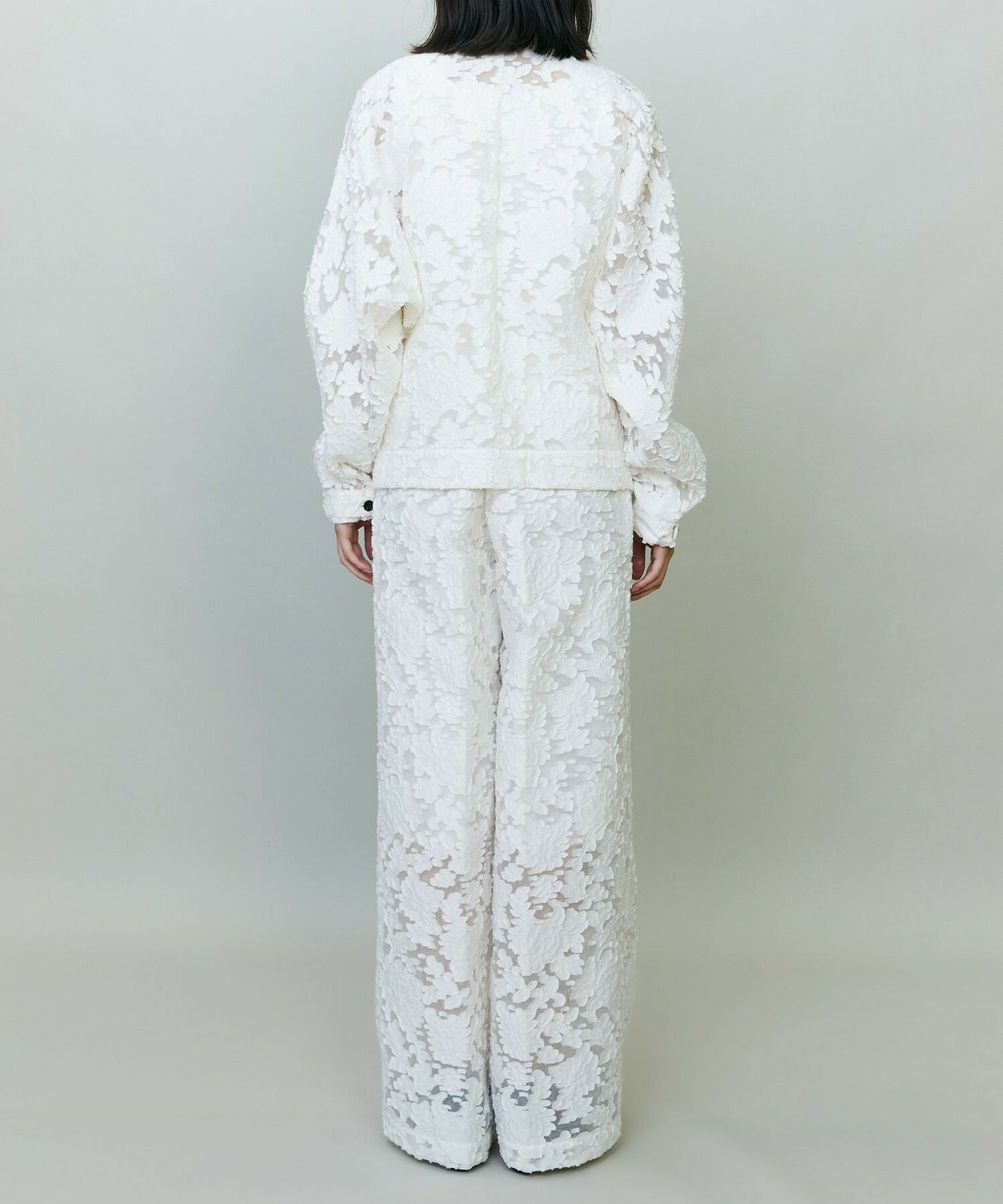 【endalence】シルクカットジャガードブルゾン 詳細画像 ホワイト 4