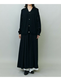 【endalence】ナイロンテンセルニットコンビドレス 詳細画像 ブラック 1