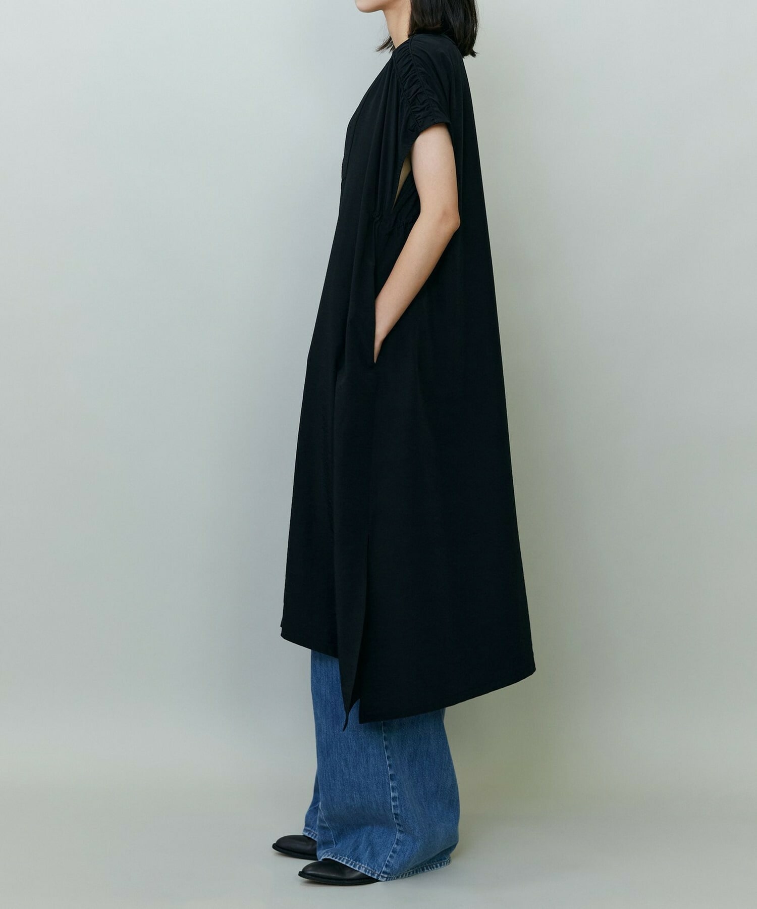 【endalence】ナイロンテンセルドレス 詳細画像 ブラック 3
