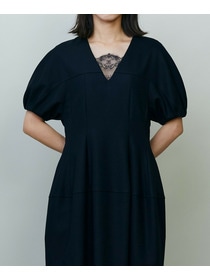 【endalence】コットン二重織りドレス 詳細画像 ネイビー 2