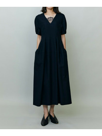 【endalence】コットン二重織りドレス 詳細画像 ネイビー 5