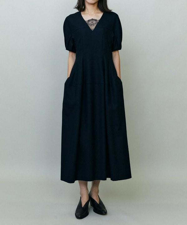 コットン二重織りドレス 詳細画像 ネイビー 1