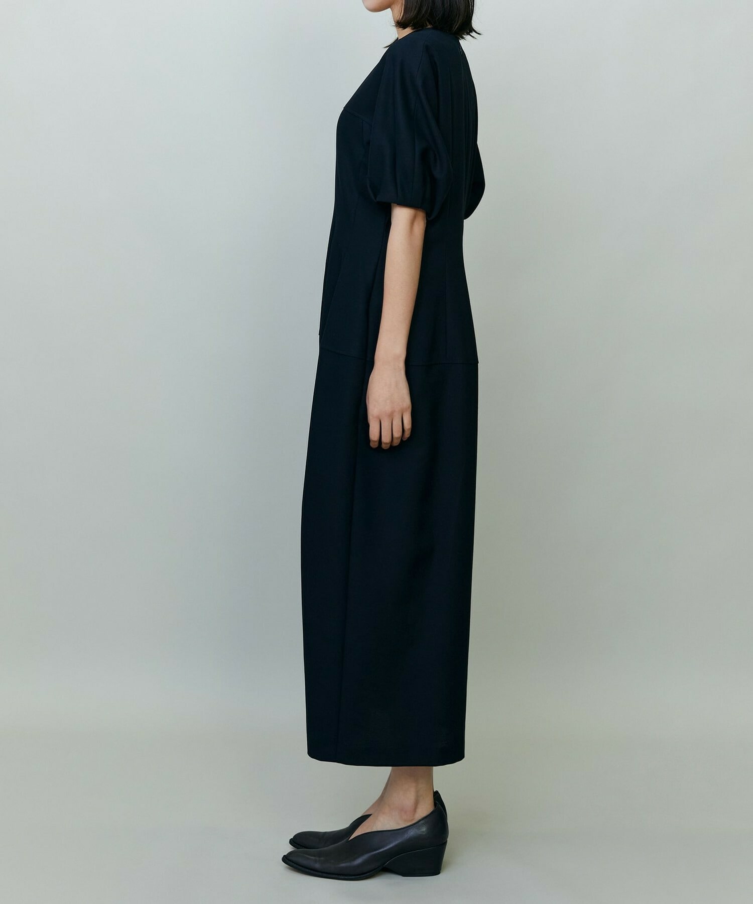 【endalence】コットン二重織りドレス 詳細画像 ネイビー 3