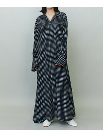 【endalence】スクエアプリントシャツドレス 詳細画像 オレンジ 1