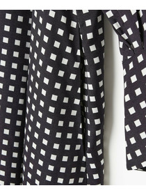 【endalence】スクエアプリントシャツドレス 詳細画像 オレンジ 9