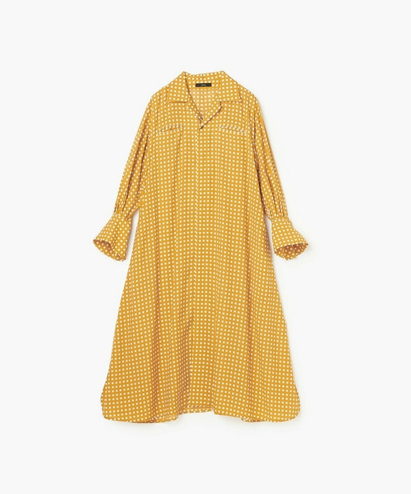 スクエアプリントシャツドレス 詳細画像 オレンジ 1