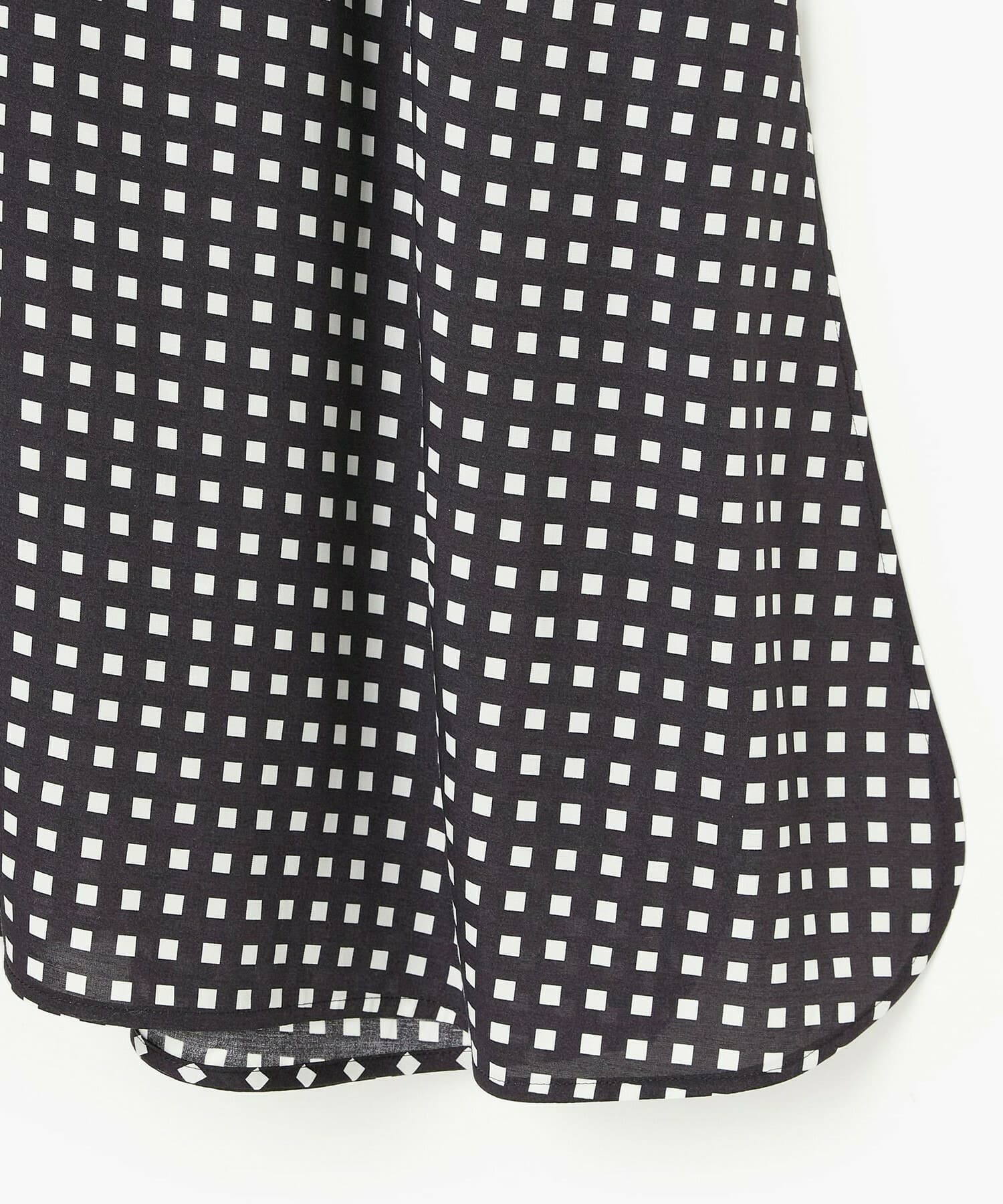 【endalence】スクエアプリントシャツドレス 詳細画像 オレンジ 10