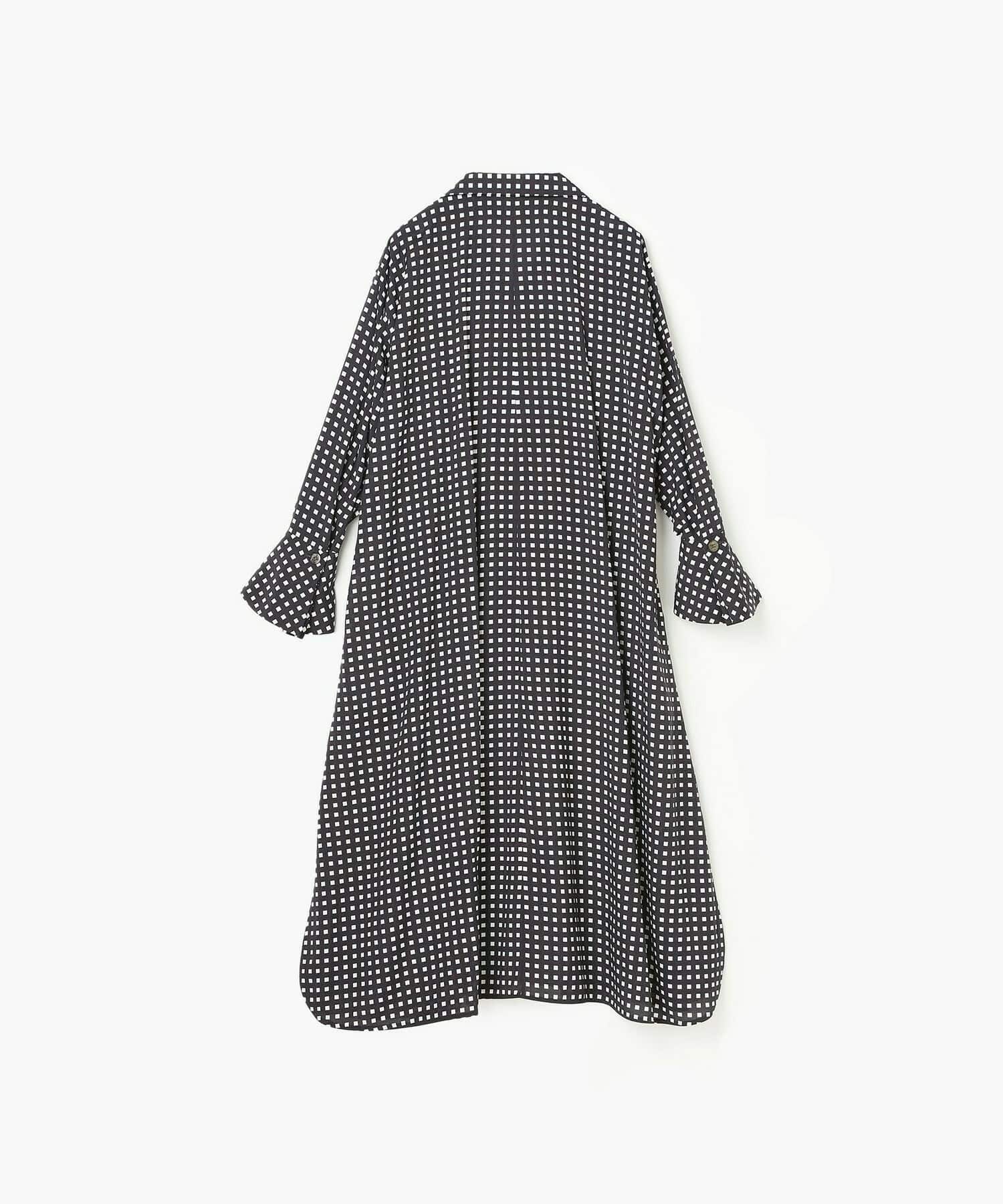 【endalence】スクエアプリントシャツドレス 詳細画像 オレンジ 5