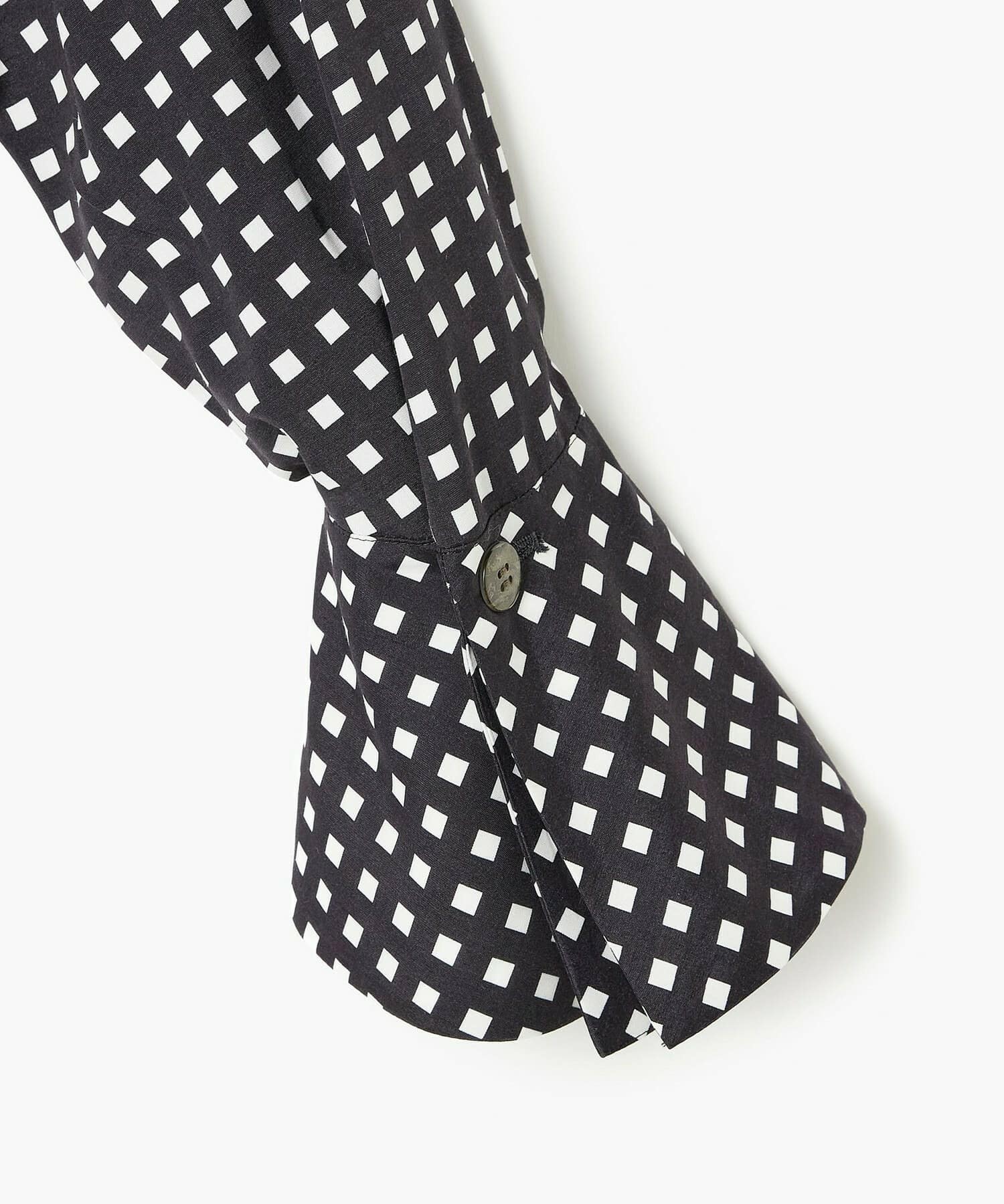 【endalence】スクエアプリントシャツドレス 詳細画像 オレンジ 8