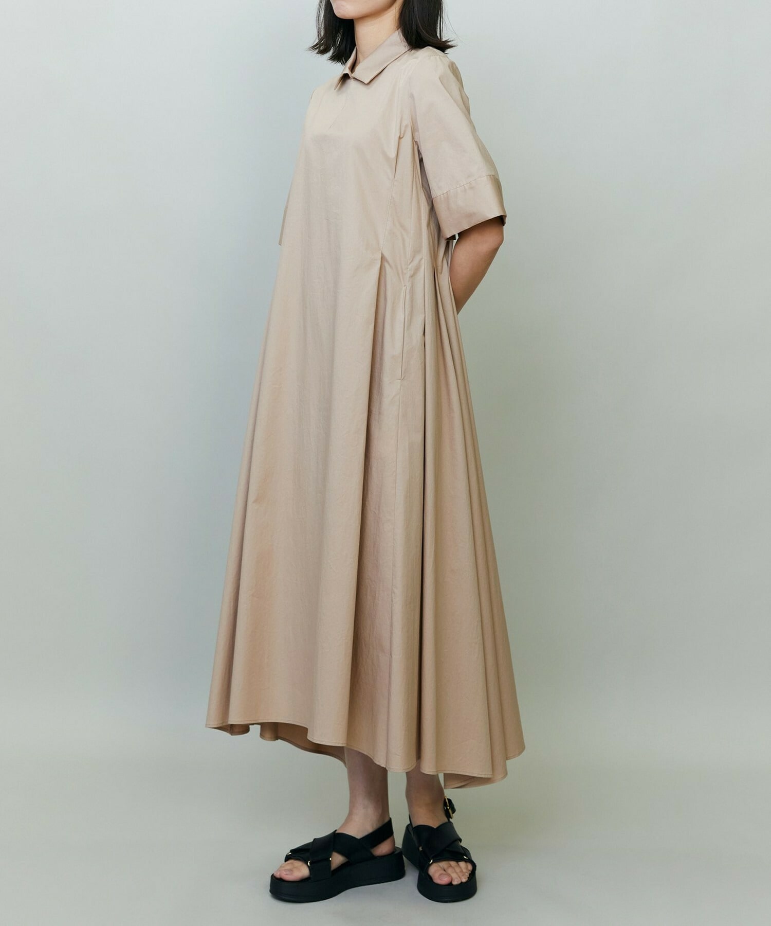 【endalence】Rコットンシャツドレス 詳細画像 ネイビー 8