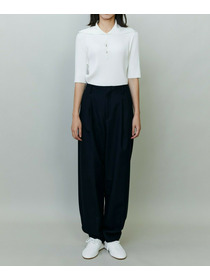 【endalence】コットン二重織りパンツ 詳細画像 ネイビー 12