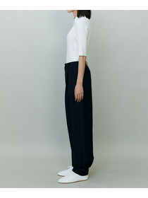 【endalence】コットン二重織りパンツ 詳細画像 ネイビー 13