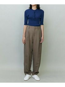 【endalence】コットン二重織りパンツ 詳細画像 ネイビー 2