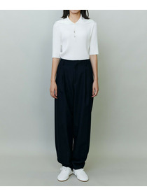 【endalence】コットン二重織りパンツ 詳細画像 ネイビー 4