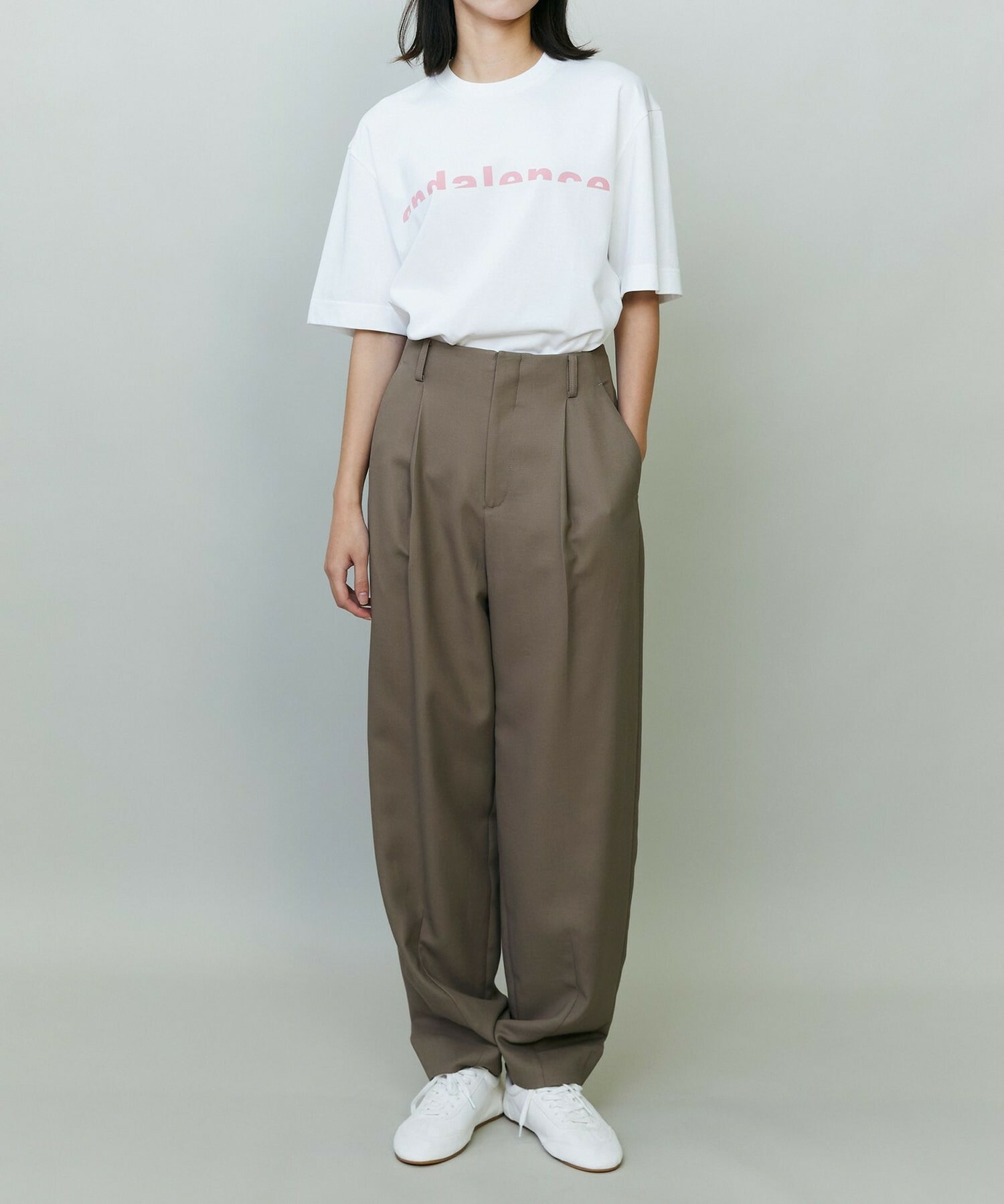 【endalence】コットン二重織りパンツ 詳細画像 ネイビー 3