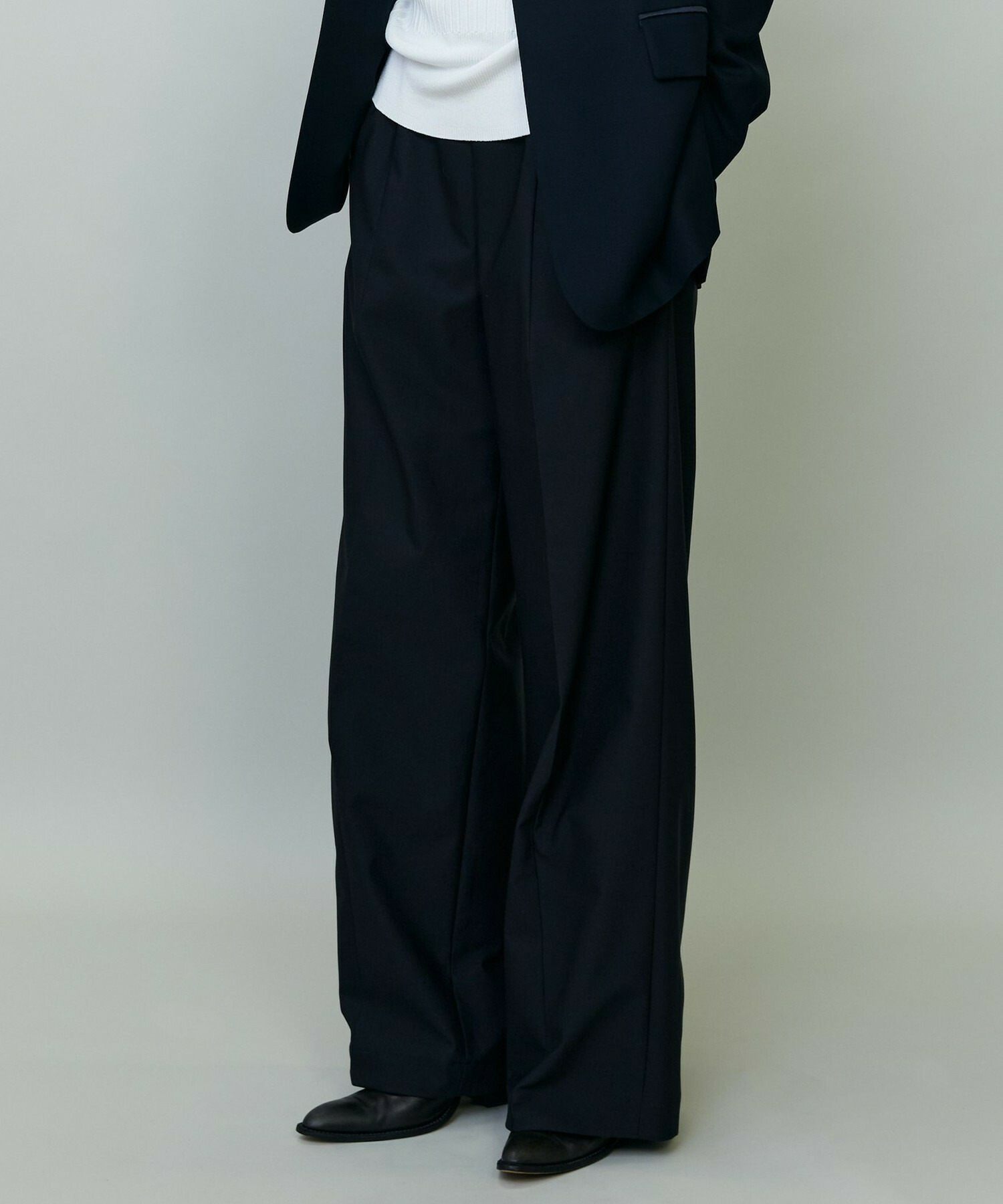 【endalence】T/Cストレッチドローストリングパンツ 詳細画像 ブラック 2