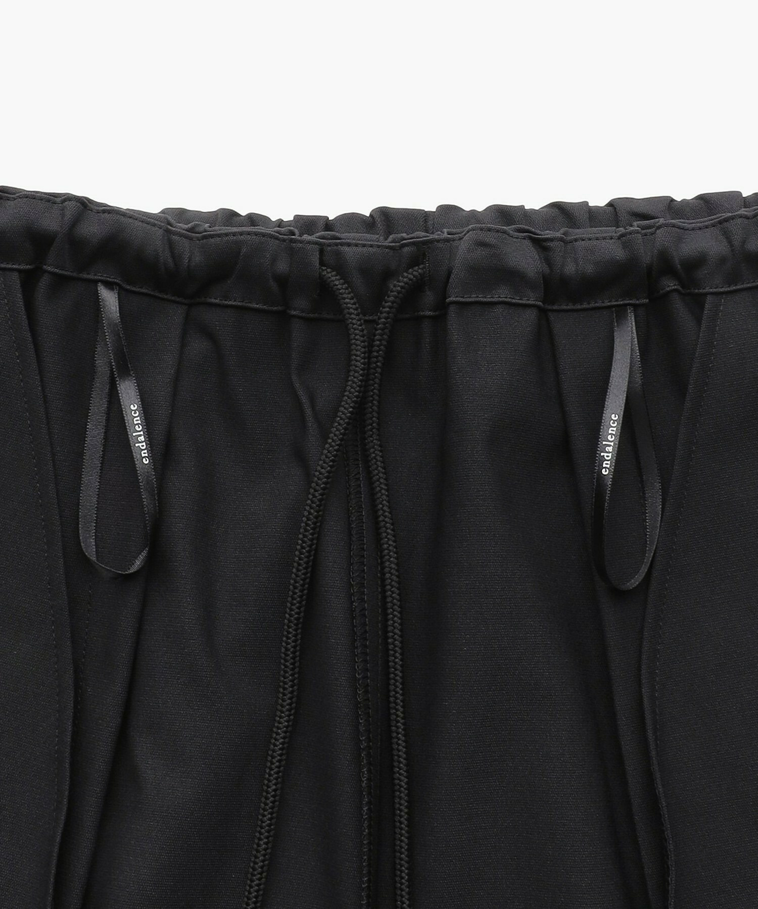 【endalence】T/Cストレッチドローストリングパンツ 詳細画像 ブラック 3