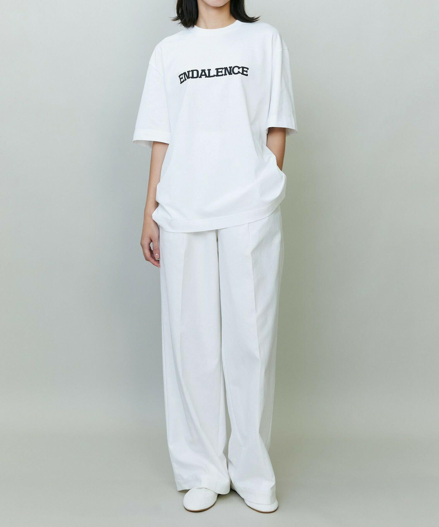 【endalence】T/Cストレッチドローストリングパンツ 詳細画像 ブラック 5