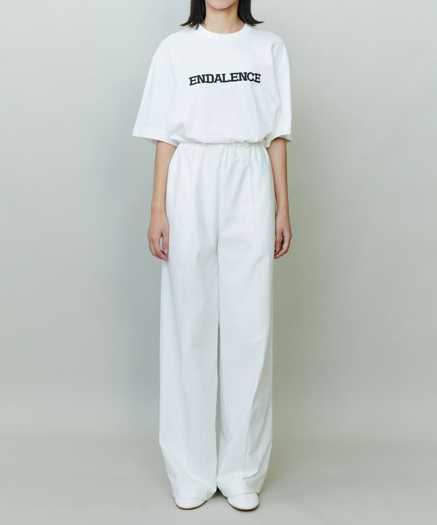 【endalence】T/Cストレッチドローストリングパンツ 詳細画像 ブラック 6