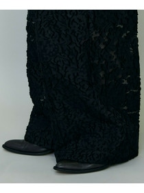 【endalence】シルクカットジャガードドローストリングパンツ 詳細画像 ブラック 10