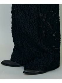 【endalence】シルクカットジャガードドローストリングパンツ 詳細画像 ブラック 7