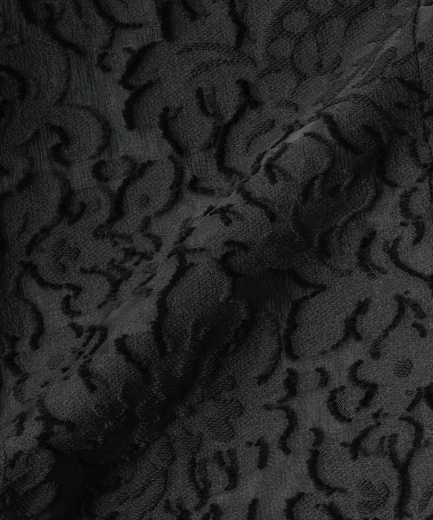 【endalence】シルクカットジャガードドローストリングパンツ 詳細画像 ブラック 15