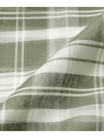 【endalence】チェックオーガンジーギャザースカート 詳細画像 グリーン系その他 3