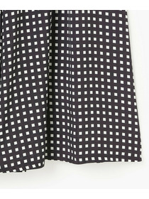 【endalence】スクエアプリントギャザースカート 詳細画像 ブラック 12