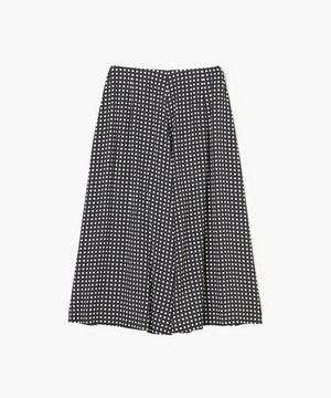 【endalence】スクエアプリントギャザースカート 詳細画像 ブラック 1