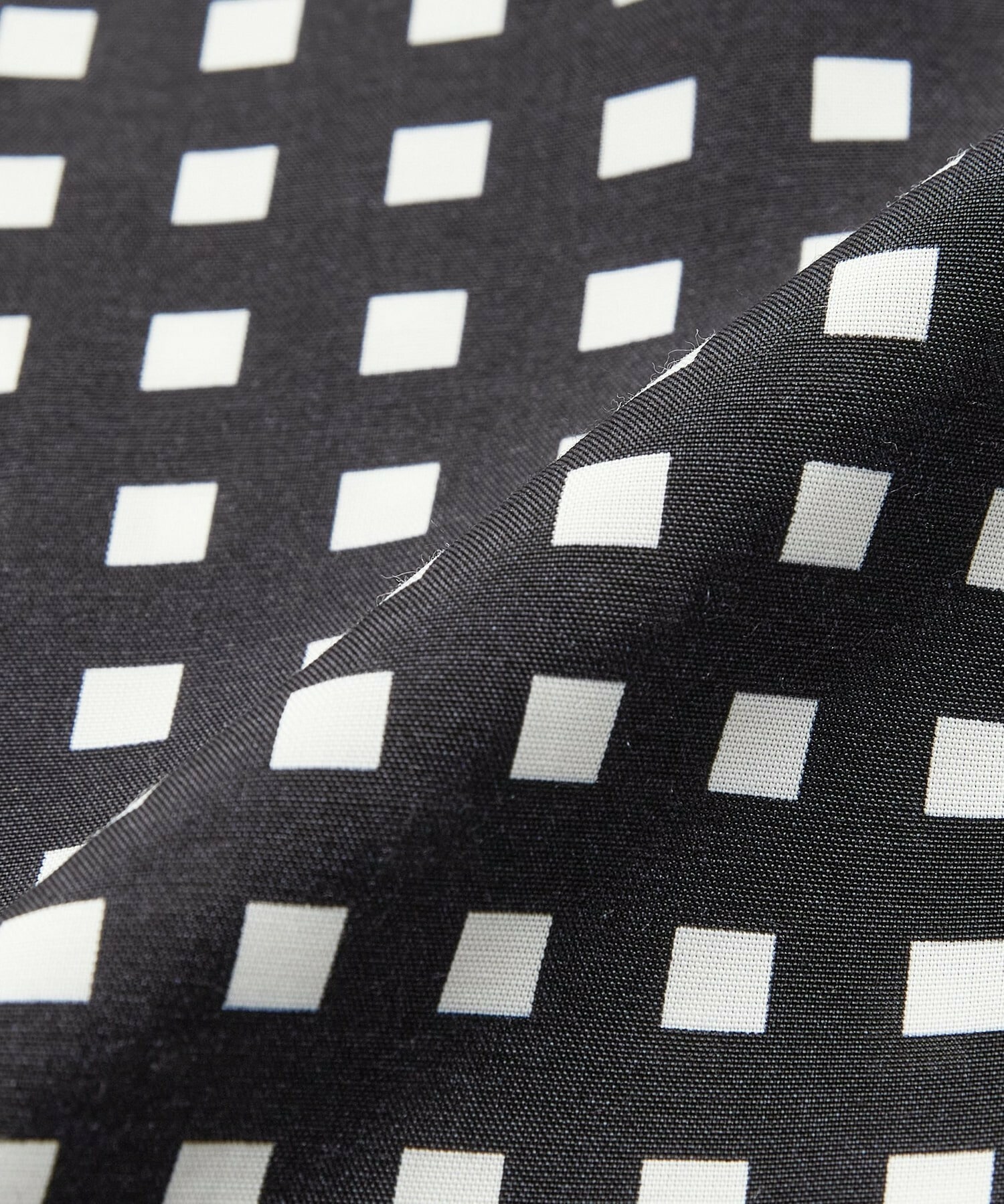 【endalence】スクエアプリントギャザースカート 詳細画像 ブラック 13