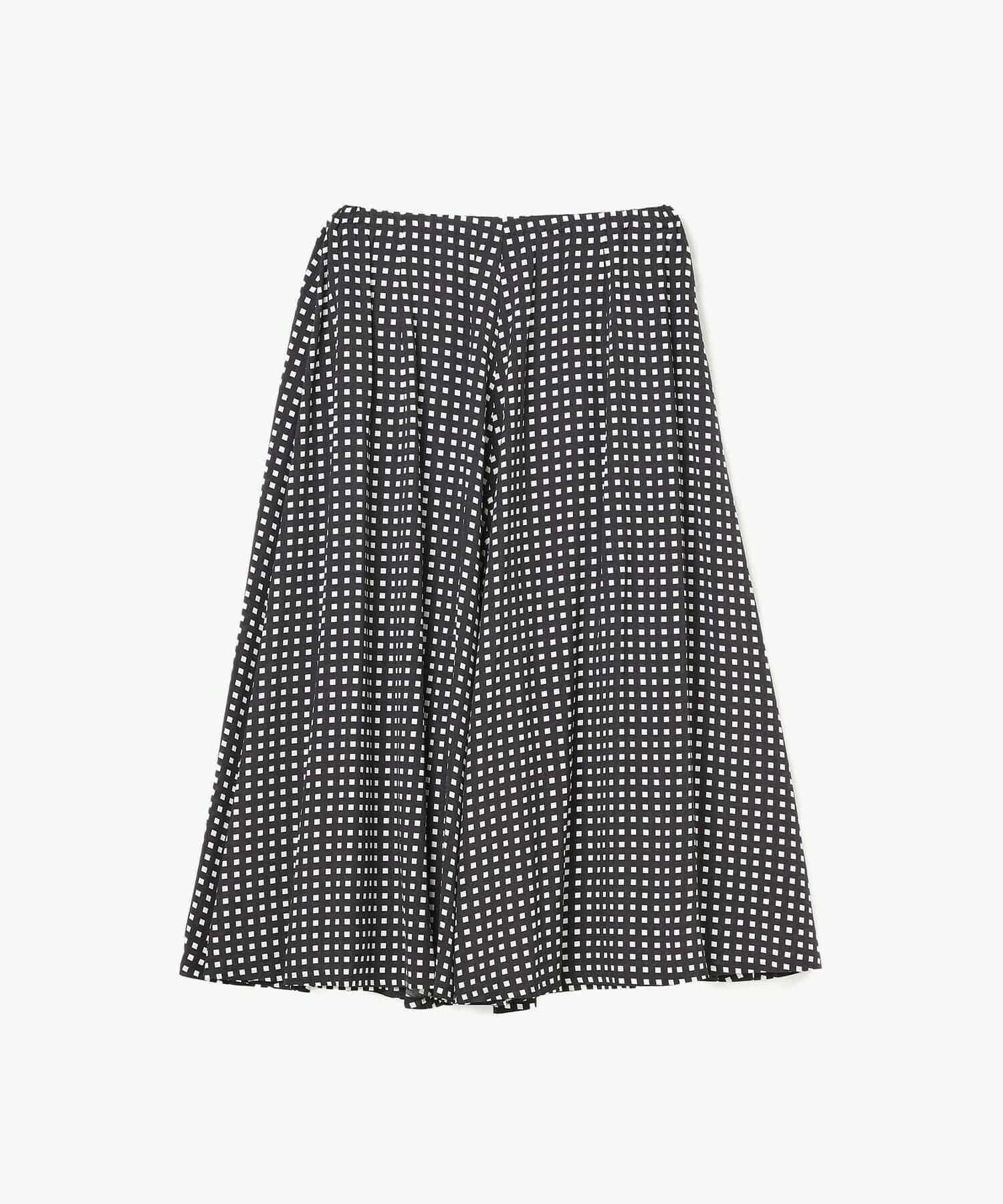 【endalence】スクエアプリントギャザースカート 詳細画像 ブラック 9