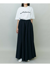 【endalence】タンブラーサテンギャザースカート 詳細画像 ブラック 1