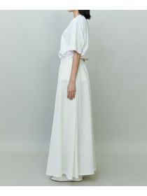 【endalence】タンブラーサテンギャザースカート 詳細画像 ブラック 7