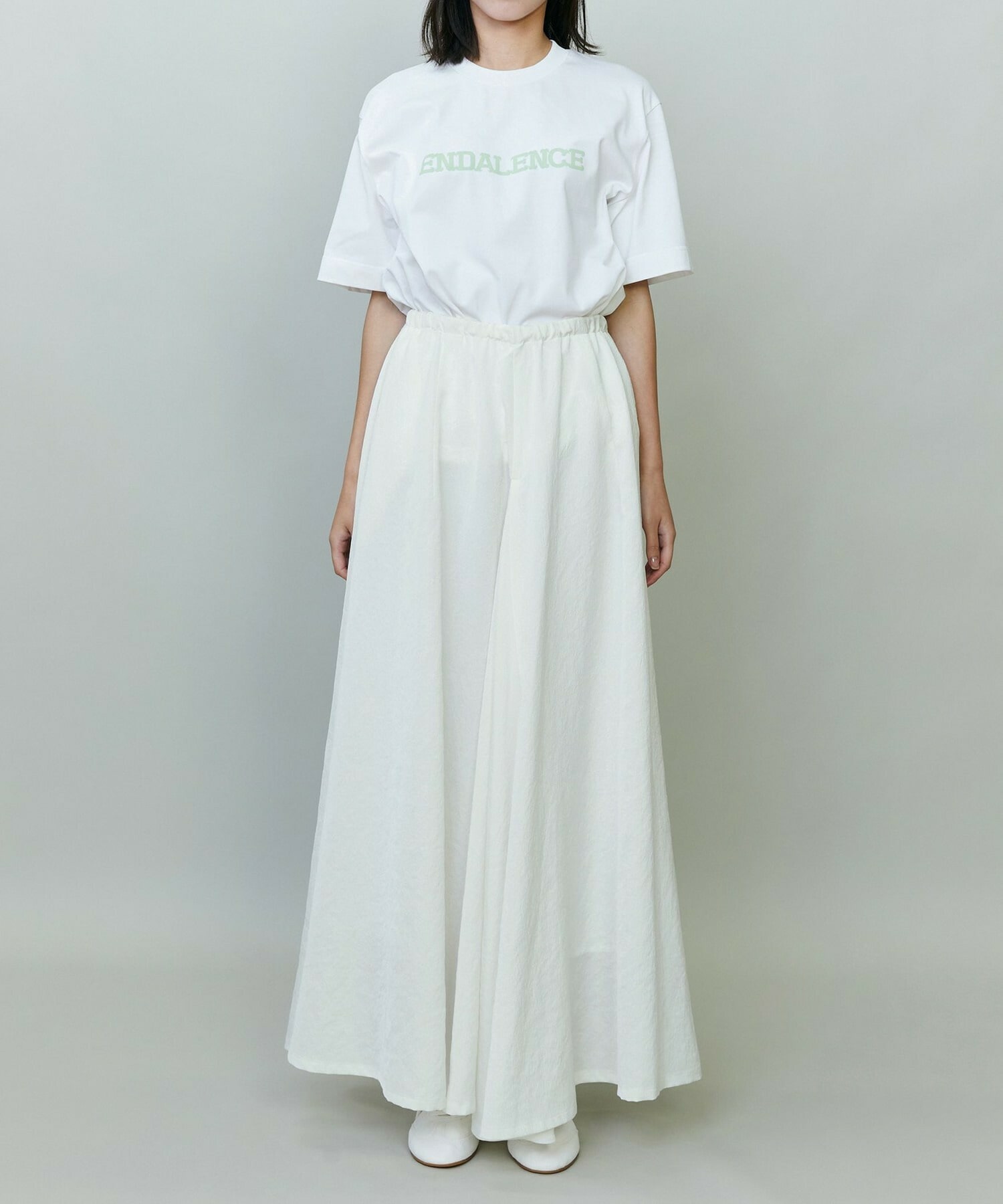 【endalence】タンブラーサテンギャザースカート 詳細画像 ブラック 6