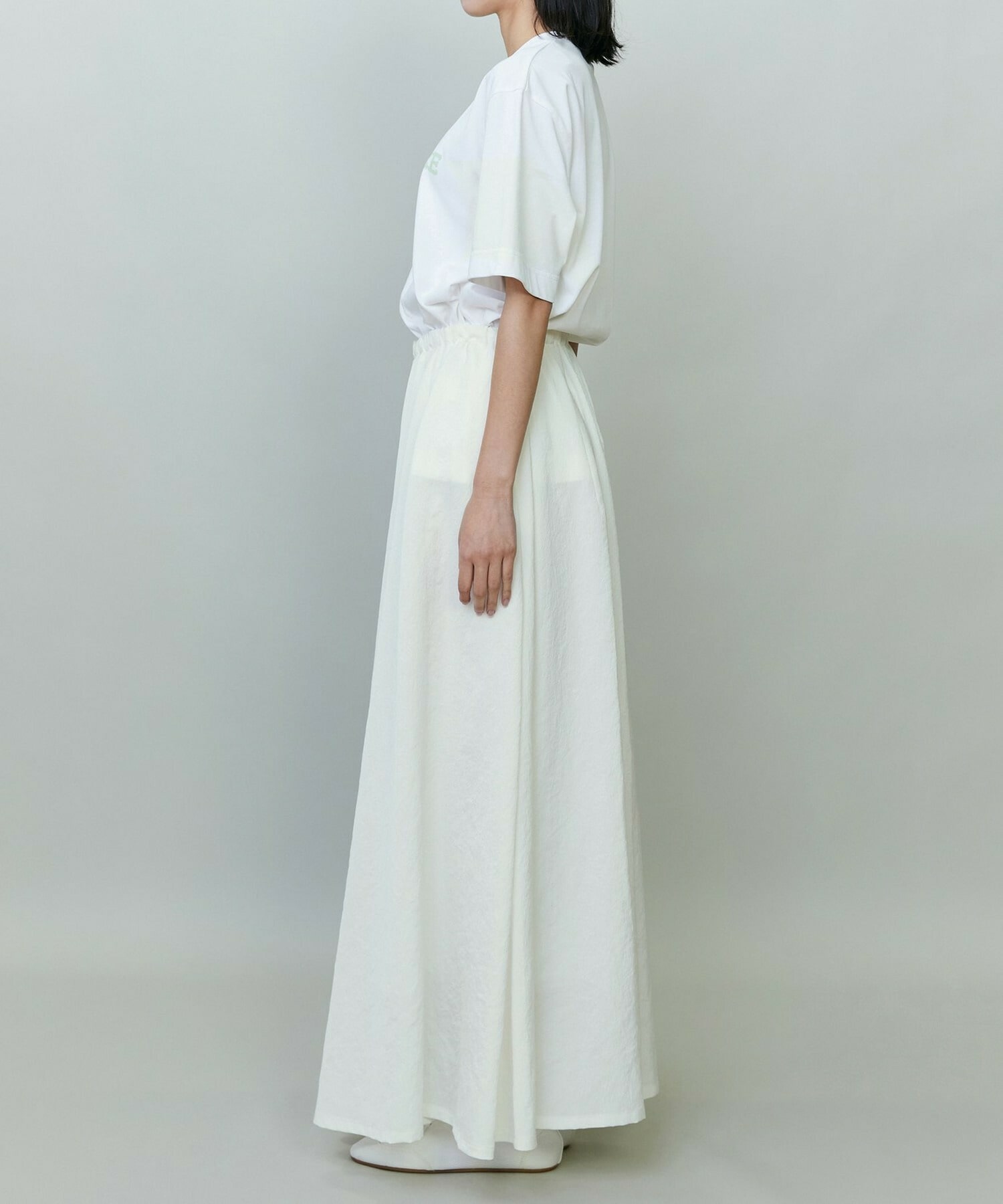 【endalence】タンブラーサテンギャザースカート 詳細画像 ブラック 7