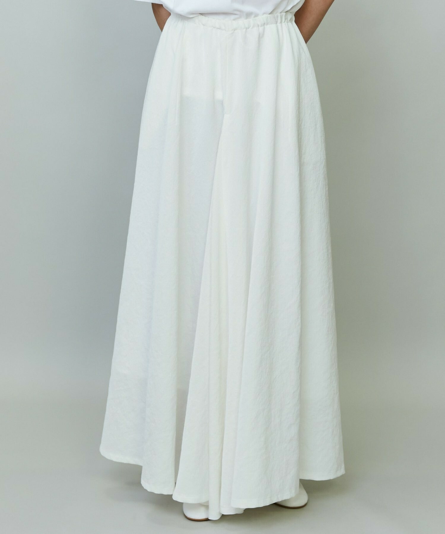 【endalence】タンブラーサテンギャザースカート 詳細画像 ブラック 9