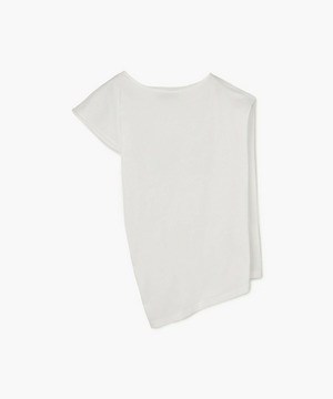 【endalence】シルケット天竺アシンメトリーカットソー 詳細画像 ホワイト 1