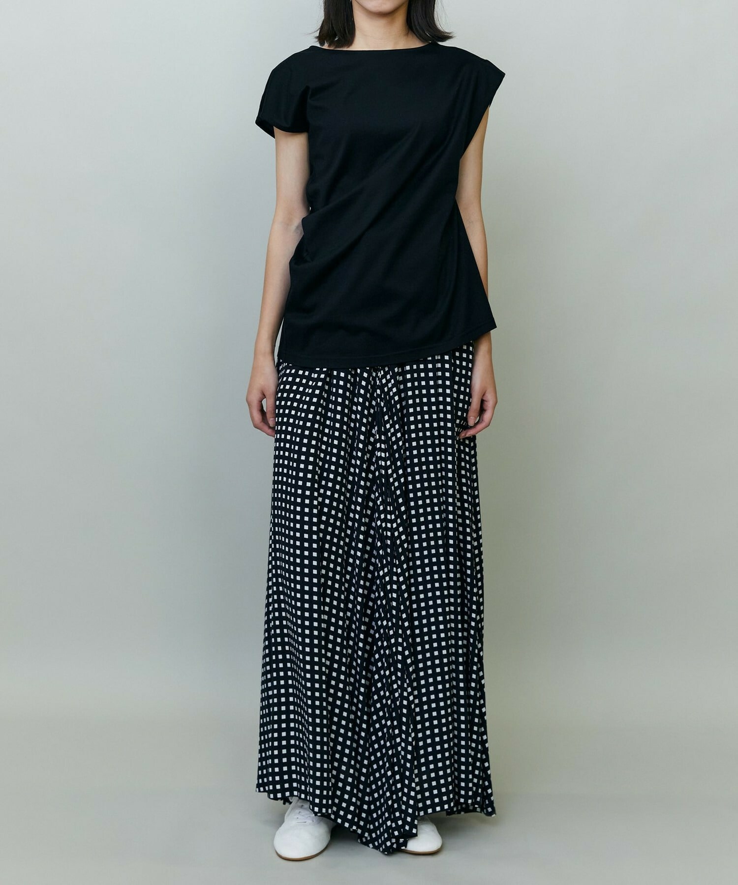 【endalence】シルケット天竺アシンメトリーカットソー 詳細画像 ホワイト 6