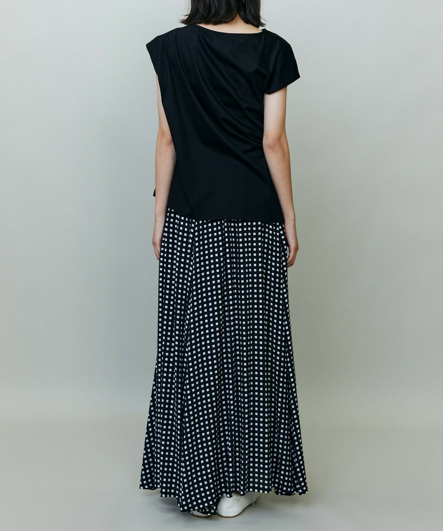 【endalence】シルケット天竺アシンメトリーカットソー 詳細画像 ホワイト 8