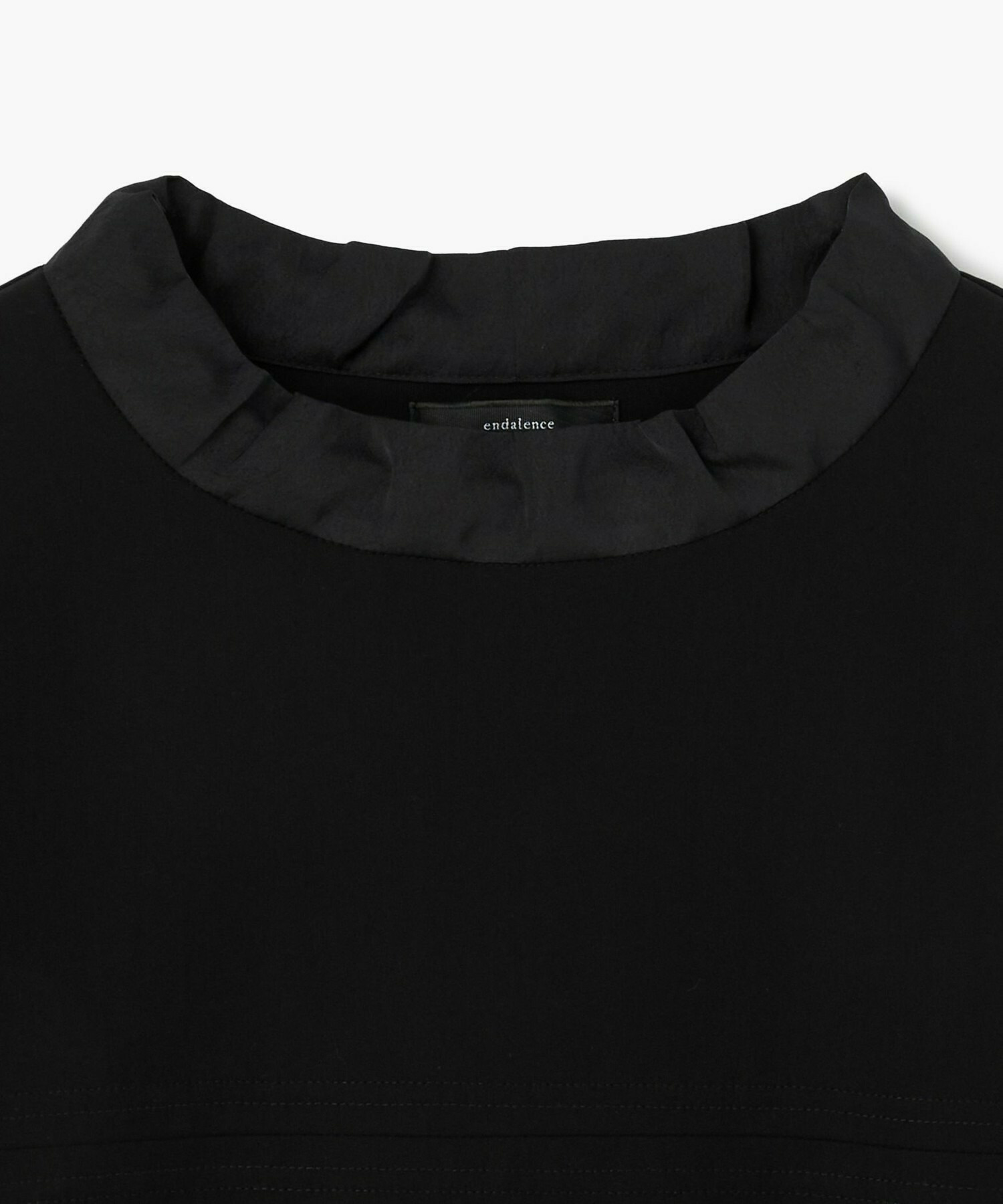 【endalence】トリコットハーフスリーブTシャツ 詳細画像 ブラック 3